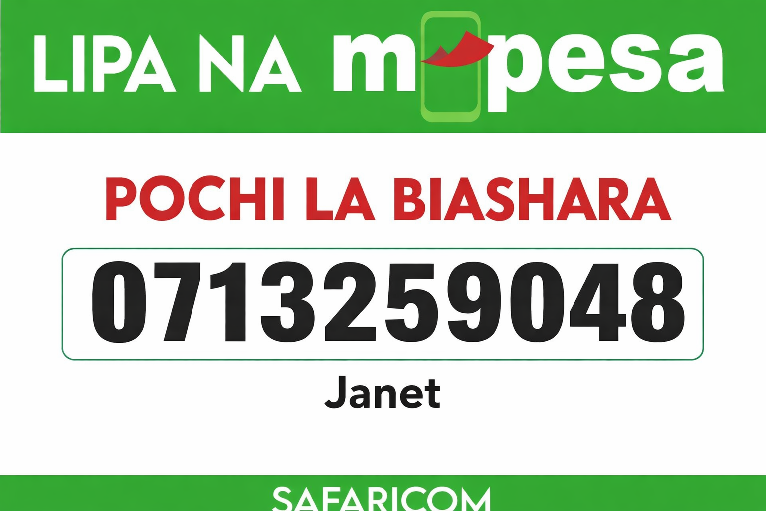 Lipa na M-Pesa Pochi la Biashara